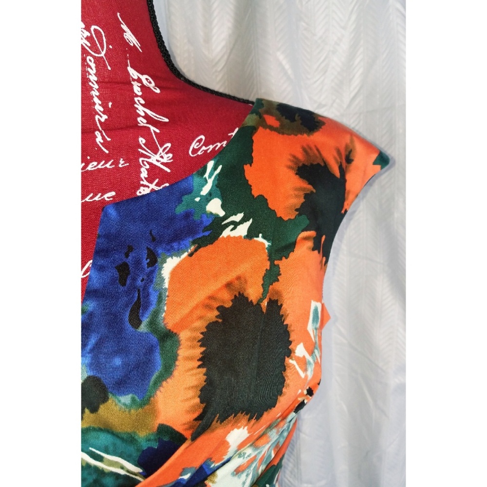 Donna Ricco NY for Macys Floral Dress sz 6 - Picture 2 of 8